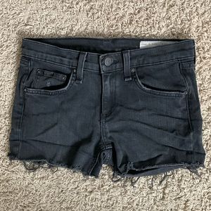 Rag & Bone cutoff size 26 black jean shorts 3” inseam
